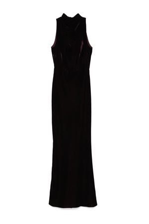 Rouge noir velvet maxi dress THE ANDAMANE | TM160138BTNP172ROUGENOIR